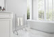 Ancona Essentia 8-Bar Floor Mounted Brushed Towel Warmer With On-Board Timer