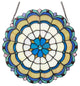 CHLOE Lighting Dakota Victorian Tiffany-glass Window Panel, 18"