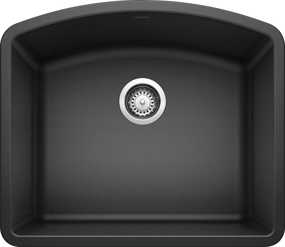 Blanco 440174 20.8"x24" Granite Single Undermount Kitchen Sink, Anthracite