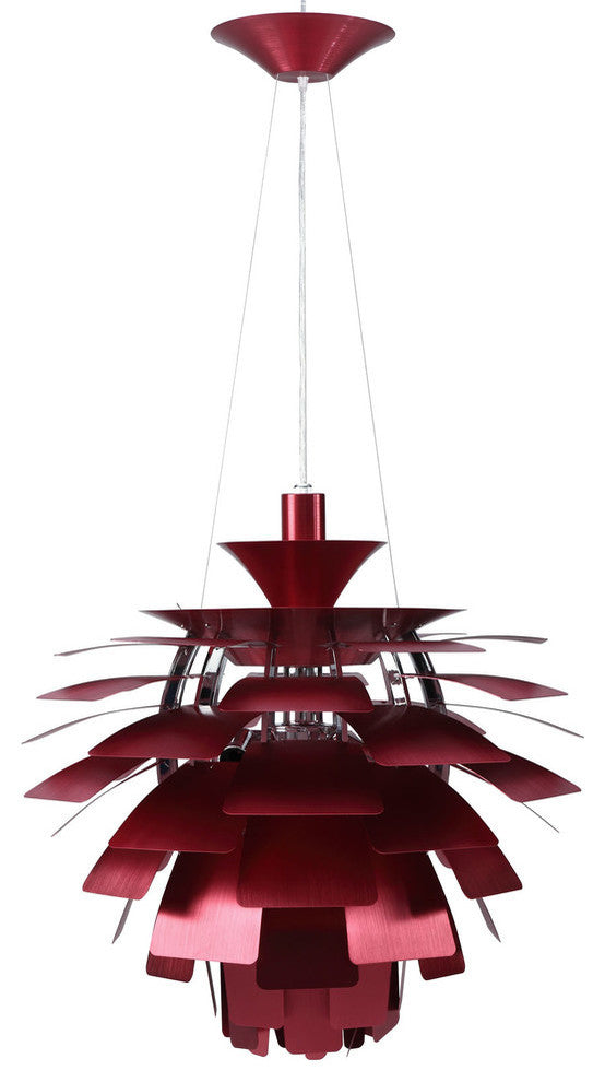 Modern Contemporary Living Dining Room 28" Ceiling Light Chandelier Red