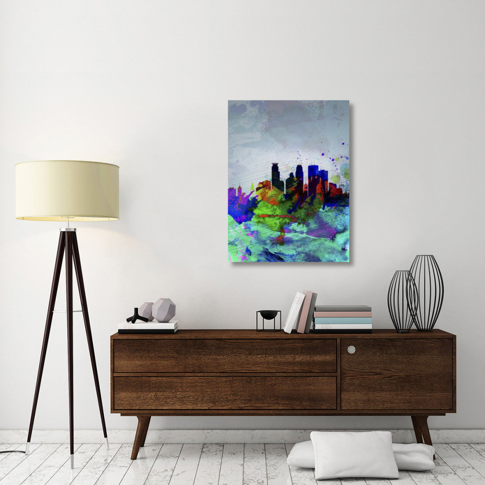 "Minneapolis Watercolor Skyline" Fine Art Print
