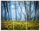 "Mysterious Forest Fog Everywhere" Photo Metal Wall Art, 3 Panels, 36"x28"