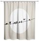Beige Birds on a Line 71x74 Shower Curtain