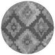 Machine Washable Indoor/Outdoor Chantille ACN1894 Gray 8' x 8' Round Rug