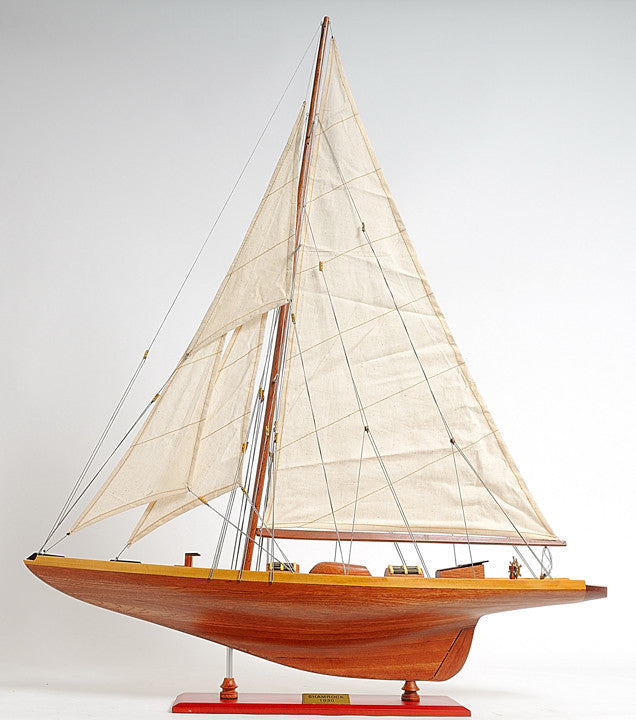 Shamrock Yacht Wooden model sailing boat, Medium