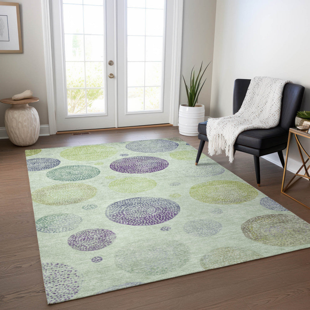 Machine Washable Indoor/Outdoor Chantille ACN1897 Aloe 2'6" x 3'10" Rug