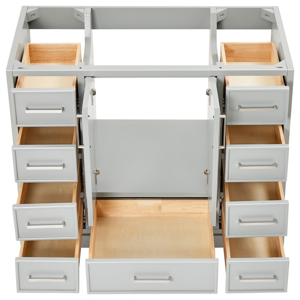 Ariel Stafford 42" Single Sink Bathroom Vanity Base, Gray