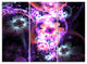 "Fractal Flower Dark Purple Digital" Metal Wall Art, 3 Panels, 36"x28"