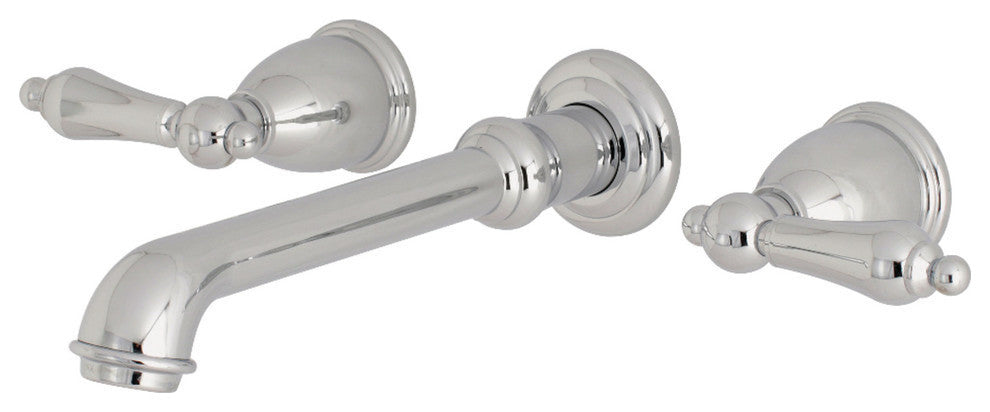 Kingston Brass Two-Handle Wall Mount Bathroom Faucet, Polished Chrome