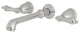 Kingston Brass Two-Handle Wall Mount Bathroom Faucet, Polished Chrome