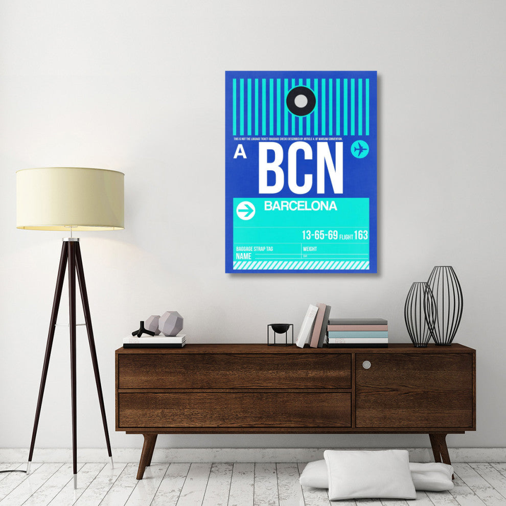 "BCN Barcelona Luggage Tag 2" Fine Art Print