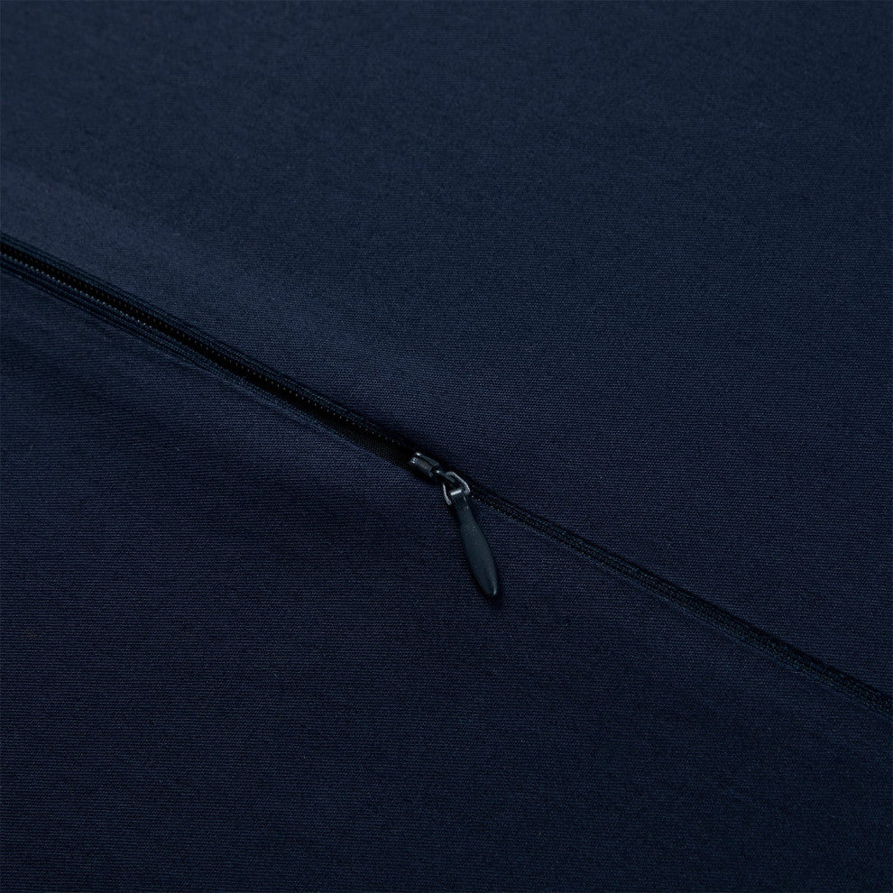 High Shine Satin Duvet Cover Set, Super King, Navy, 3 Piece