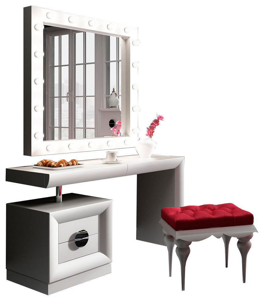 T03 Bedroom Make-up Vanity 55", With Light, White, Matte Finish