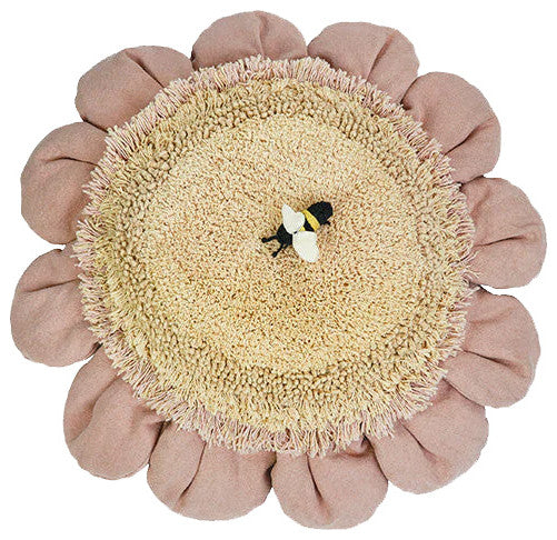 Pink Daisy Floor Cushion