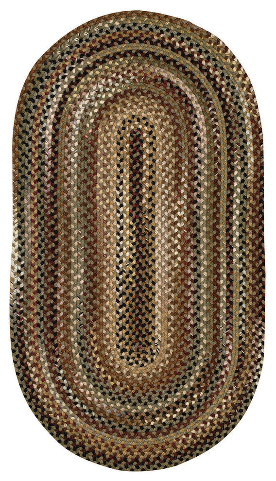 Capel Bangor Sage Green 0070_200 Braided Rugs - 2' 3" X 9' Runner
