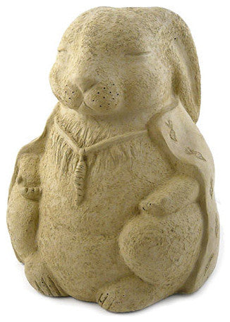 Meditating Buddha Rabbit Cast Stone Garden Statue