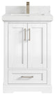 Boston 24 Single Sink Bathroom Vanity, White 2" Empira Quartz