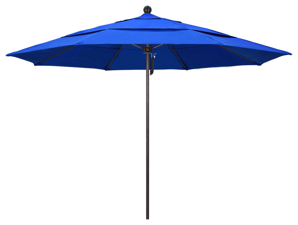 Fiberglass Umbrella Bronze, Pacific Blue