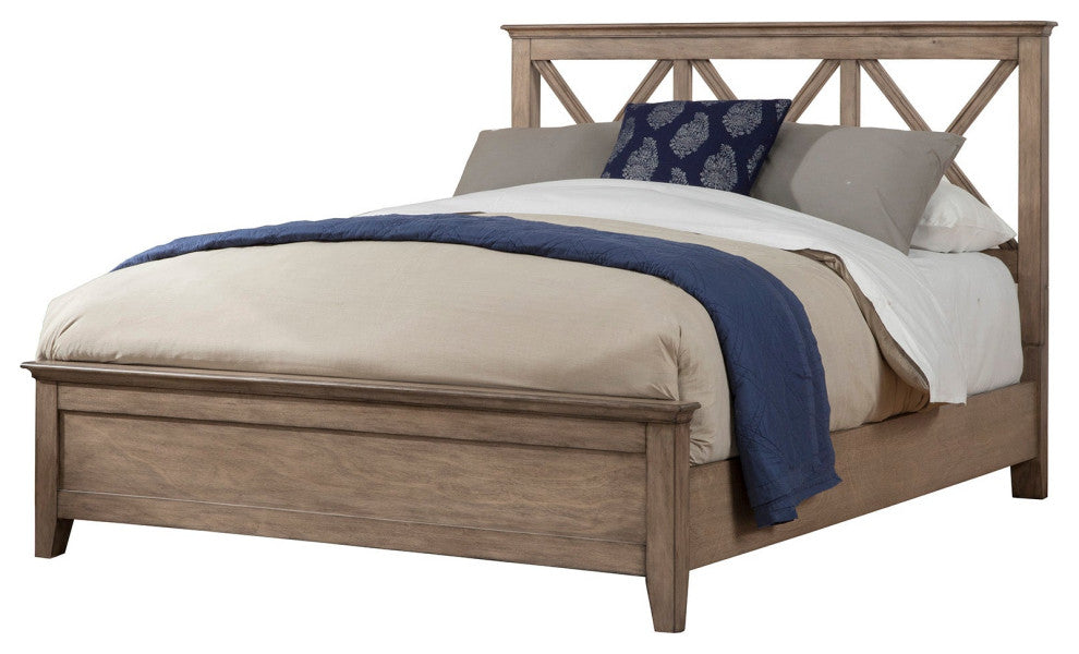 Alpine Furniture Potter Full Size Wood Panel Bed in French Truffle