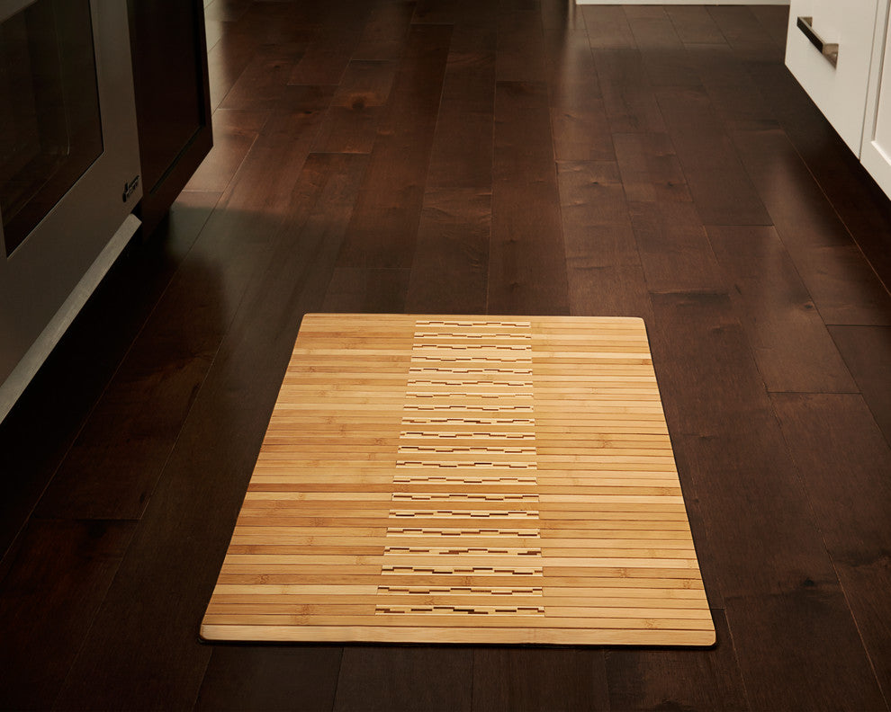 Nevis Bamboo Kitchen and Bath Mat, Natural, 20"x32"