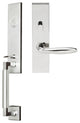 Summer Lever, Mortise Entry Handle set, RHR, Polished Stainless Steel
