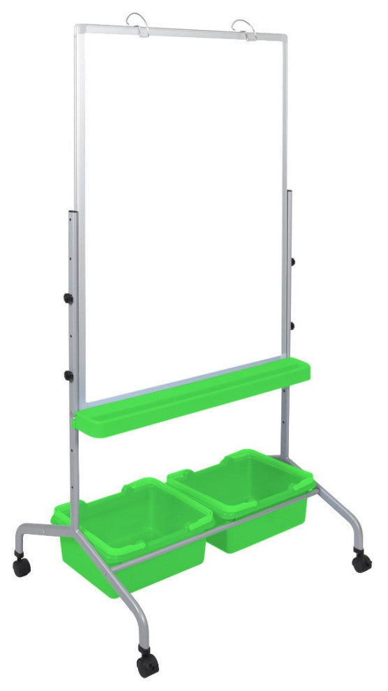 Classroom Chart Stand with Storage Bins