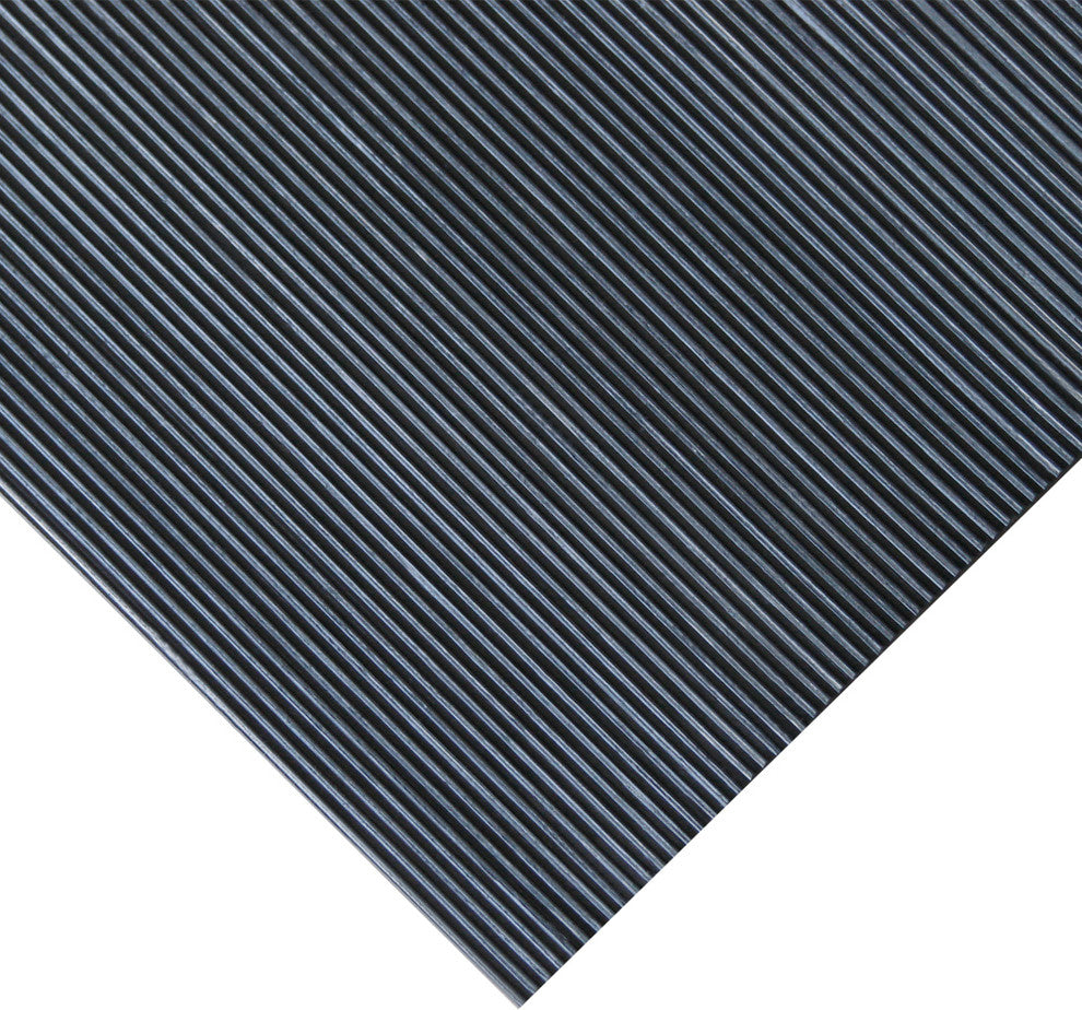 Fine-Rib Rubber Matting, 1/8 Thick, 36 Wide Runner Mats, Offered in 6 Lengths, 3'x8'