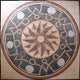 Roman Floor Moisac Art Tile - Papillon, 47"x47"