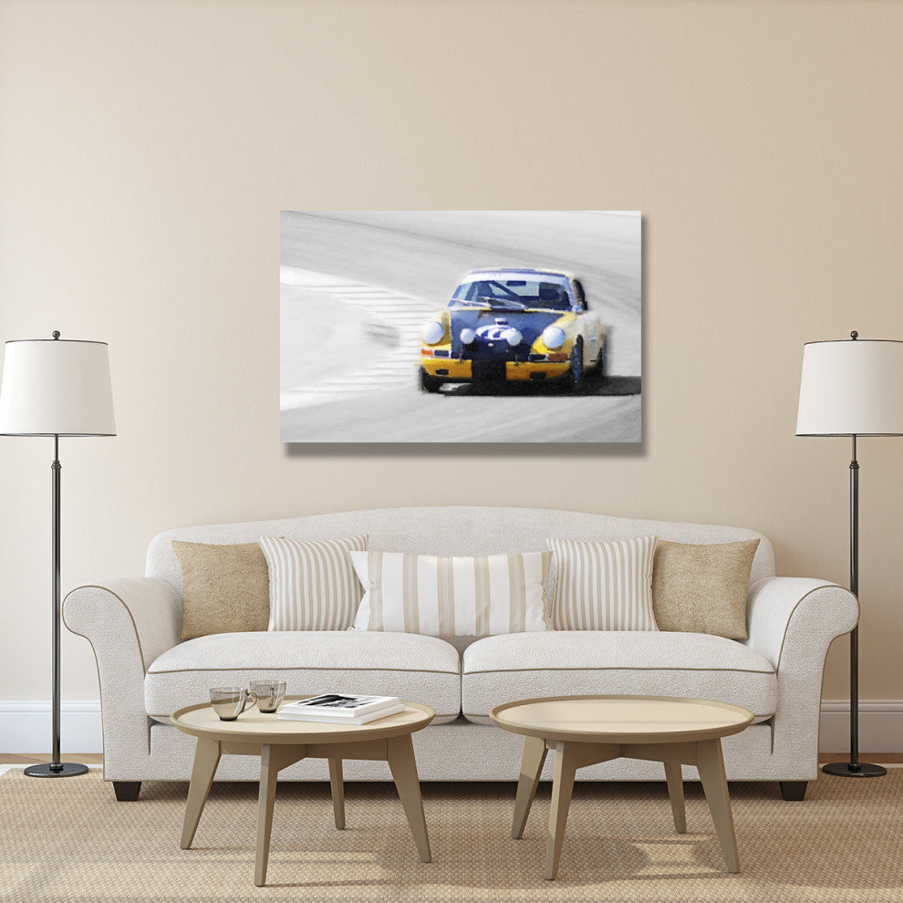 "Porsche 911 on Race Track Watercolor" Fine Art Print
