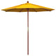 7.5' Wood Umbrella, Sunflower Yellow