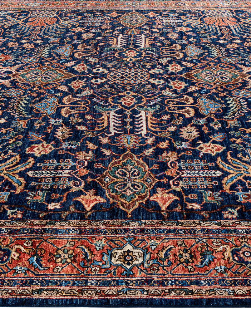 Serapi One-of-a-Kind Hand-Knotted Area Rug Blue, 9'0" x 12'0"