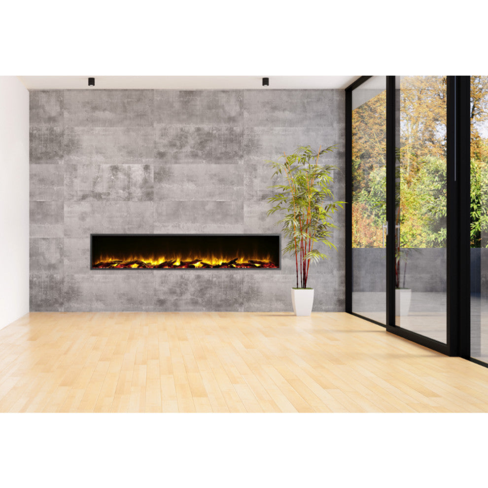 Dynasty Harmony BEF Built-in Linear Electric Fireplace, 80" Wide