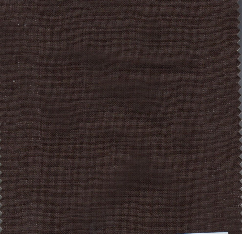 Beverly Rod Pocket Linen Drape, Chocolate, 50"x96"