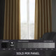 Faux Linen Darkening Curtain Single Panel, Butterscotch, 50"x120"