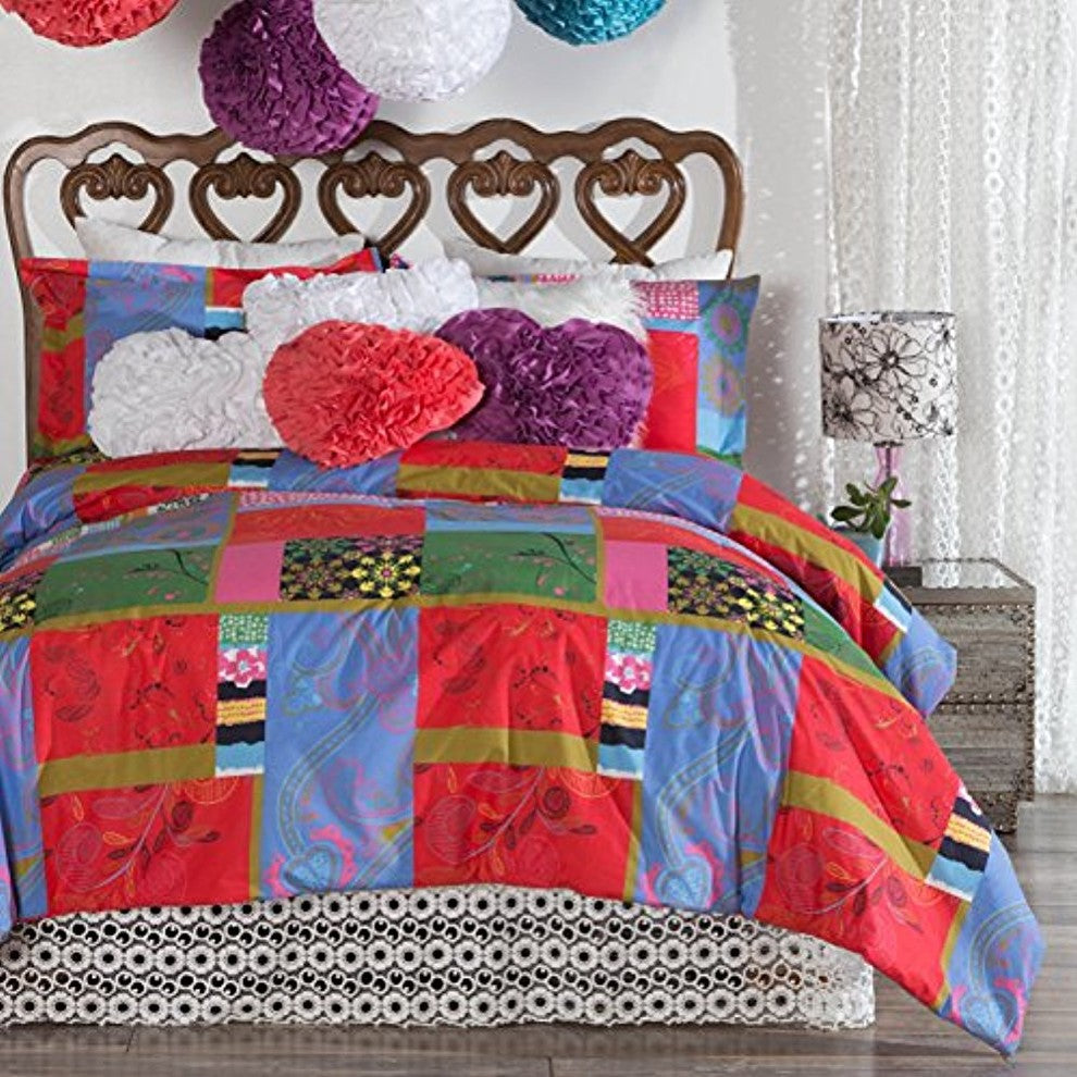 Polynesian Patchwork 3-Piece Comforter Set, King