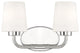 Capra, Polished Nickel, 2-Light Bath