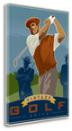 "Vintage Golf - Drive" By Si Huynh, Giclee Print on Gallery Wrap Canvas