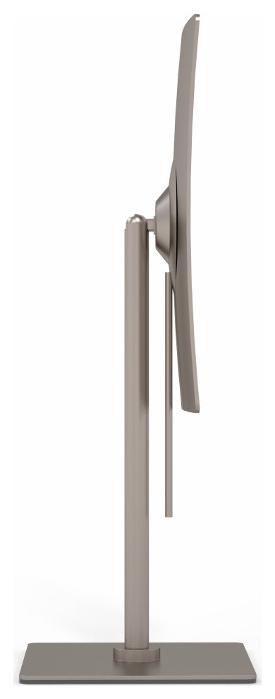 Minimalist Rectangular Free Standing Mirror Single-Sided With 3x, Chrome, Brushed Nickel