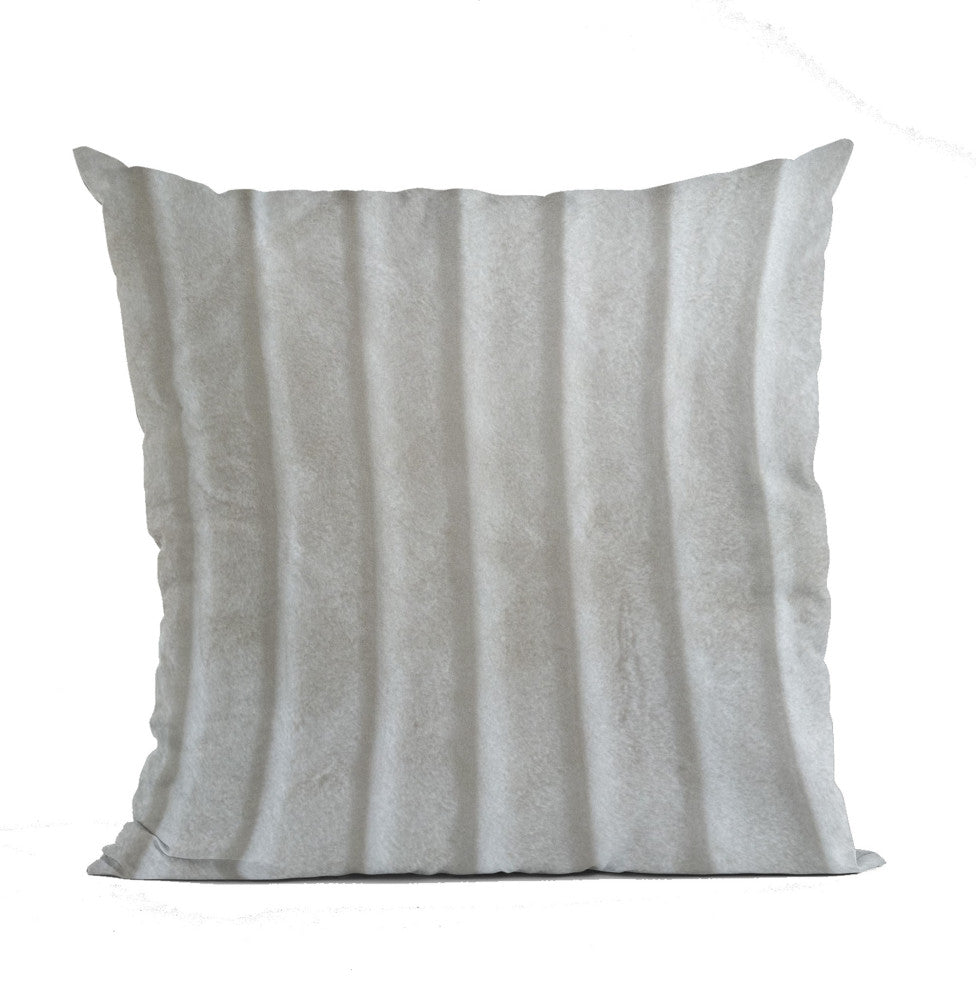 Plutus Off White Soft Snow Faux Fur Luxury Throw Pillow, Off White, 18" x 18"
