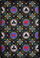 Games People Play, Stacked Deck, Black, 5'4"x7'8"