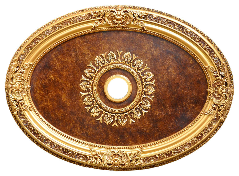 Artistry Lighting, Oval 43"x32" Burnished Gold Ceiling Medallion (ART0811-FB-204