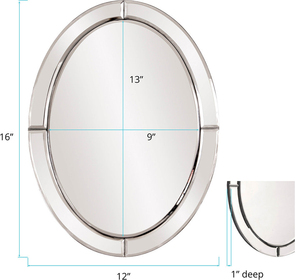 Howard Elliott Opal Oval Mirror