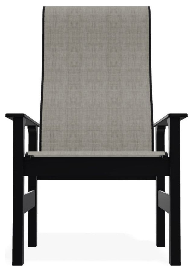 Leeward Sling Outdoor Supreme Armchair, Smoke/Black