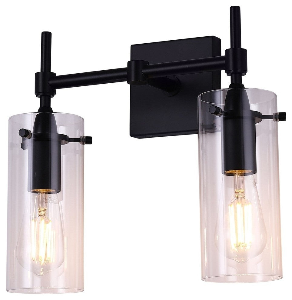 Effimero 2-Light Wall Sconce, Black