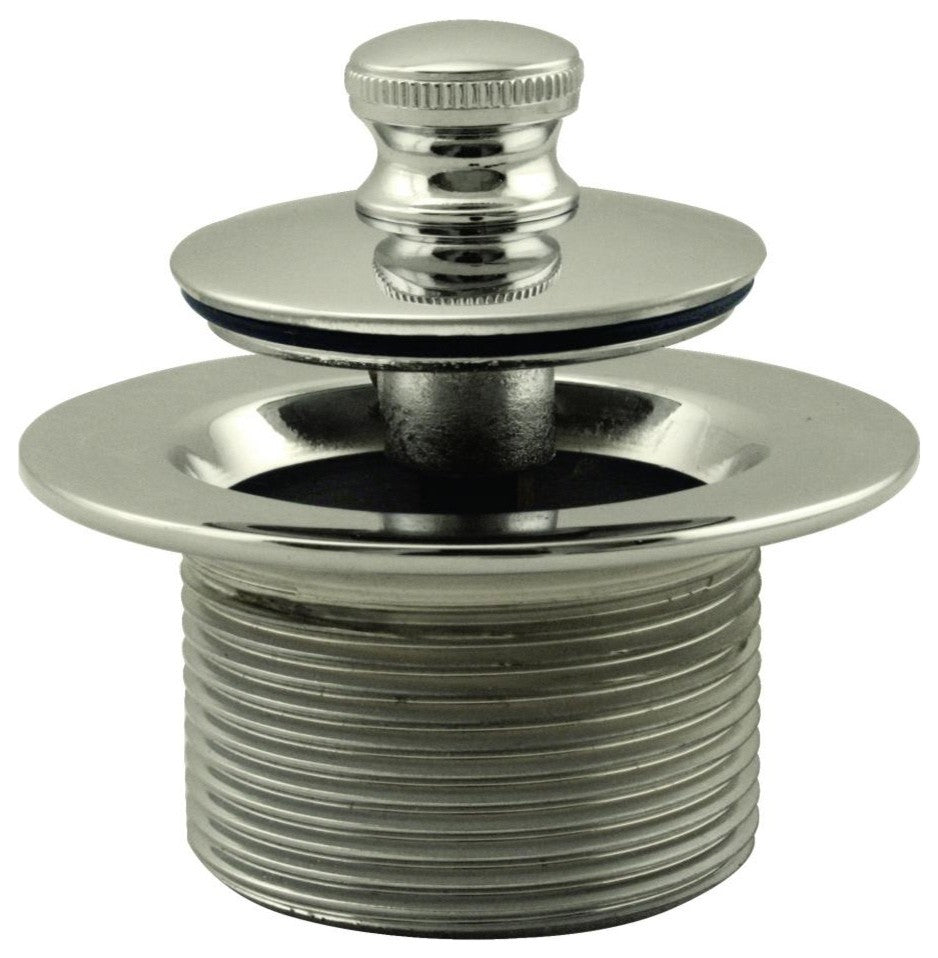 Twist & Close 1-3/8" Npsm Fine Thread Bath Drain In Polished Nickel