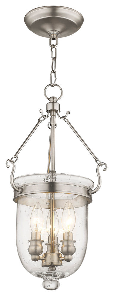 Jefferson Chain-Hang Light, Brushed Nickel