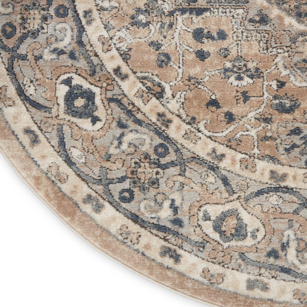 Nourison Quarry 7�10� x Round Beige Grey Farmhouse Indoor Rug