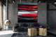 60x60 IN Black red gray abstract Art Large Modern Painting Wall Art Decor