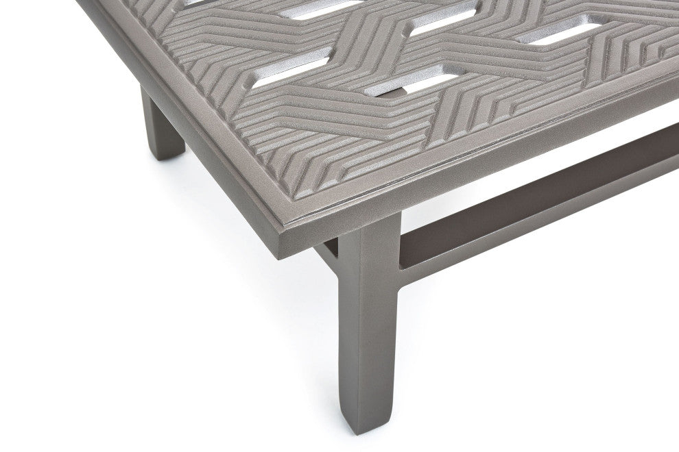 Merge 32" x 50" Coffee Table, Weathered Teak