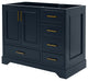 Ariel Stafford 42" Single Left Offset Sink Bathroom Vanity Base, Midnight Blue